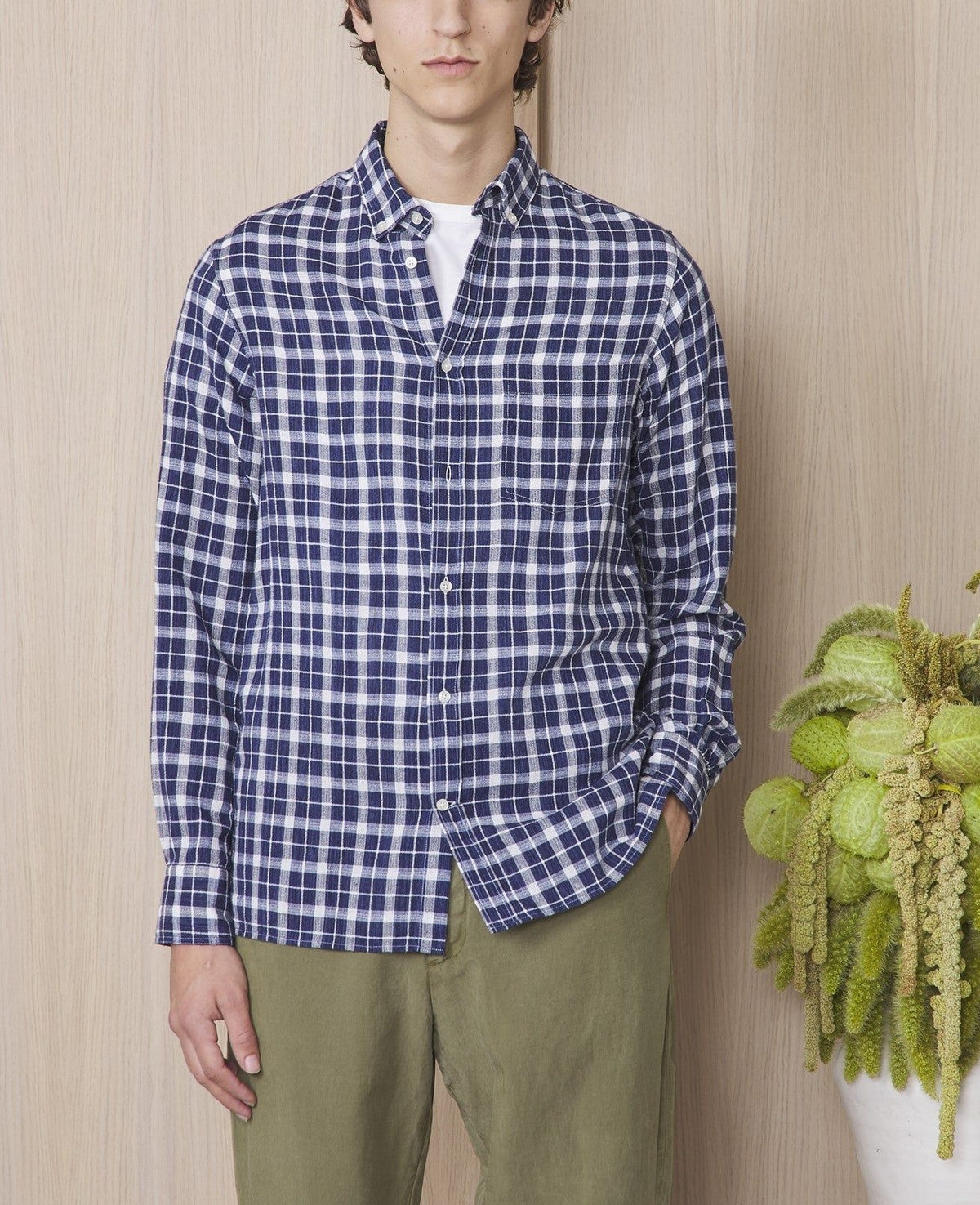 70 // Chemise Arsene en coton - Navy & White