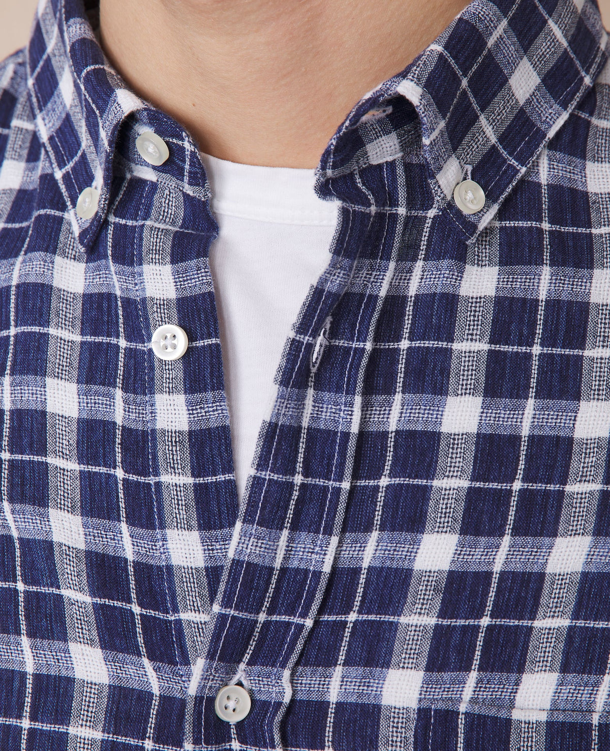 NAVY/WHITE // Chemise Arsene