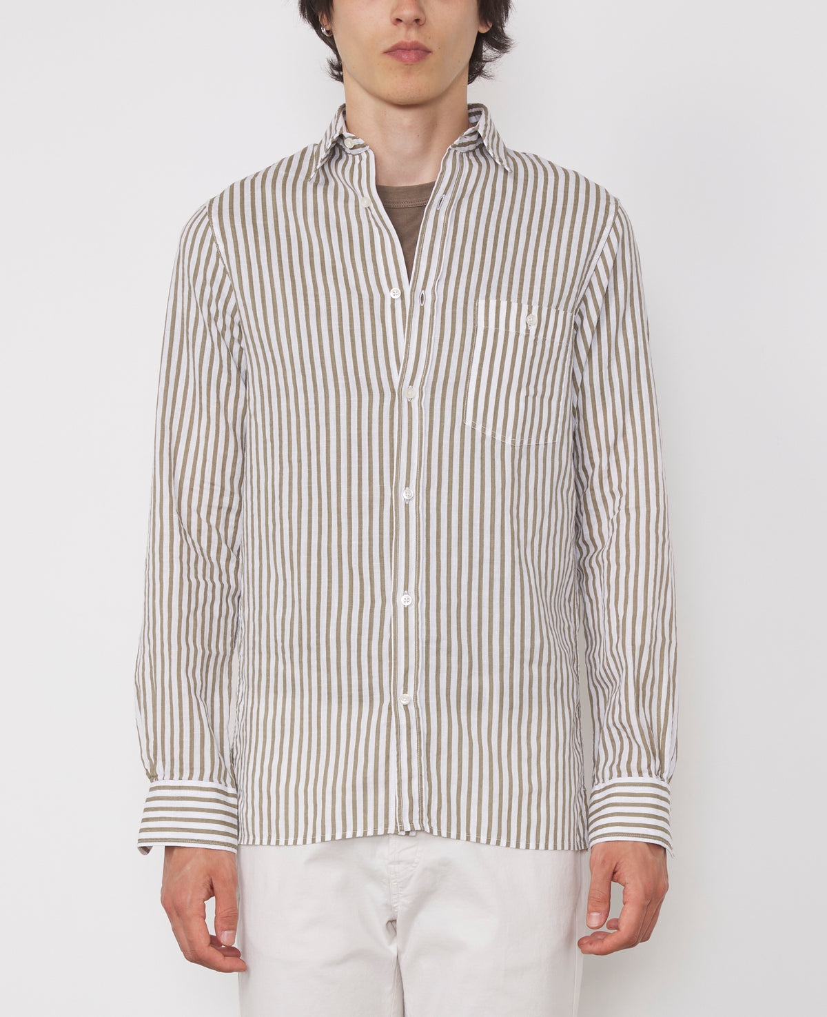 WHITE/TAUPE // Chemise Alex