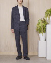 225 // Veste Léon en lin - Navy