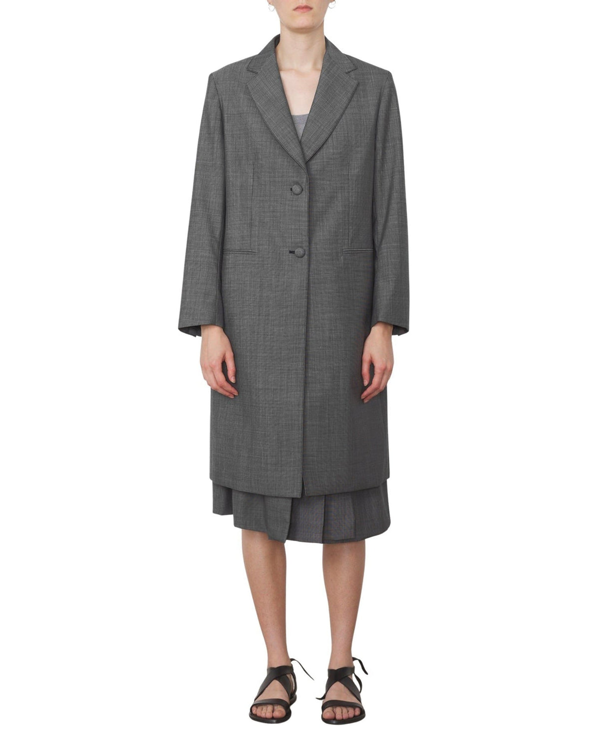 ECRU/BLACK // Manteau Auriane