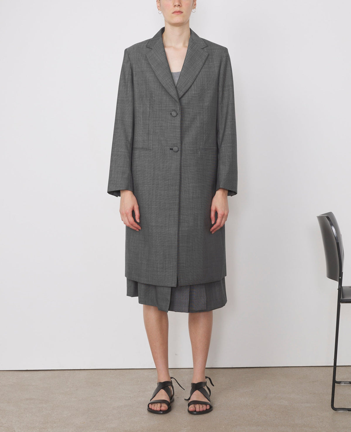 ECRU/BLACK // Manteau Auriane
