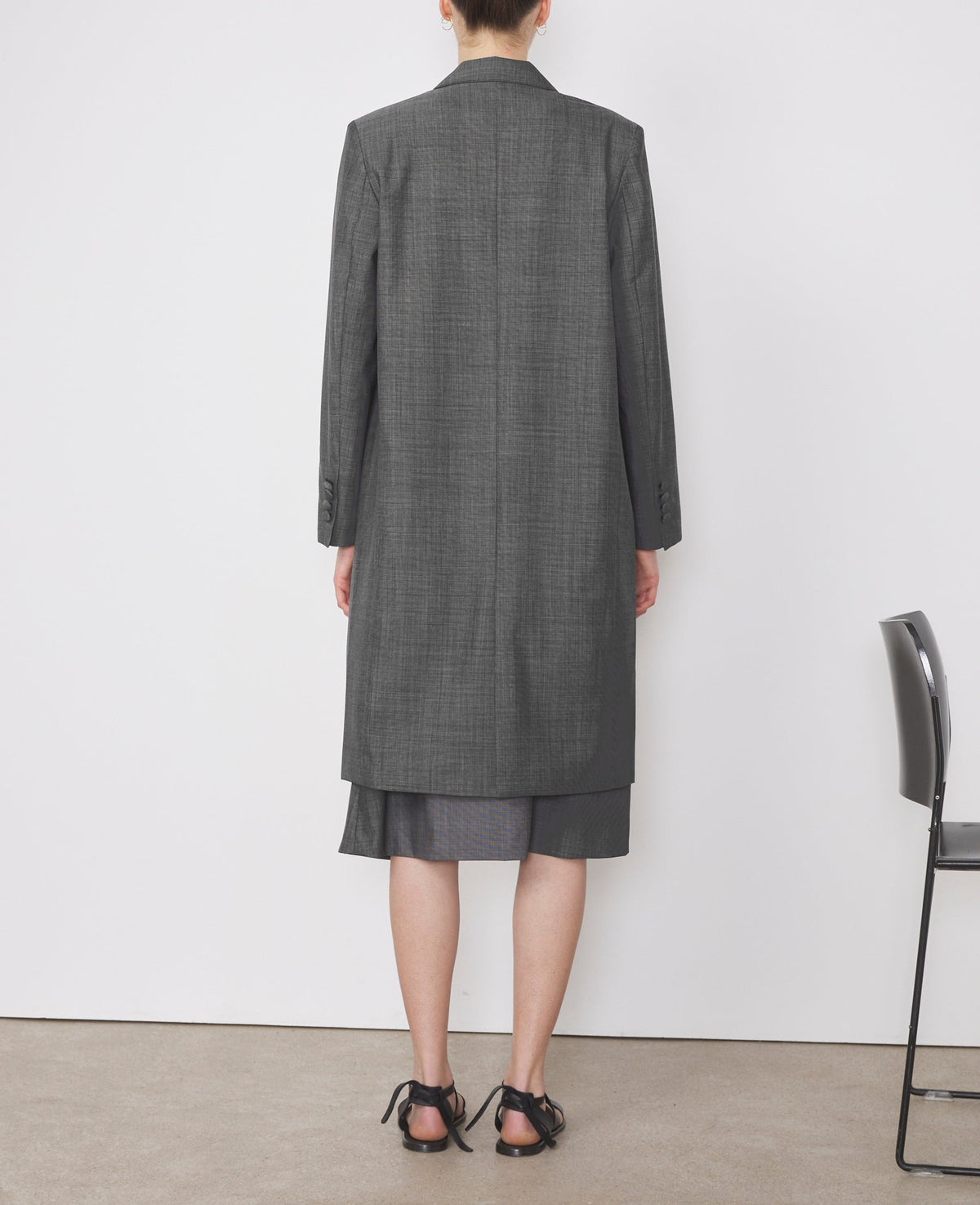 ECRU/BLACK // Manteau Auriane