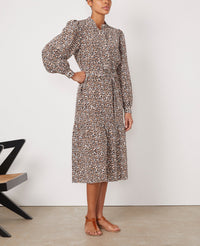 ECRU/BROWN/BLACK // ROBE JUDIE