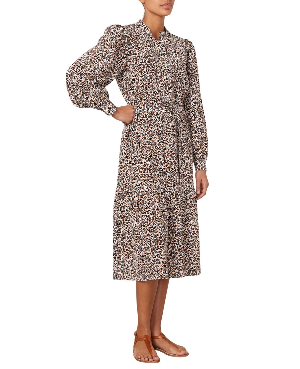 ECRU/BROWN/BLACK // ROBE JUDIE