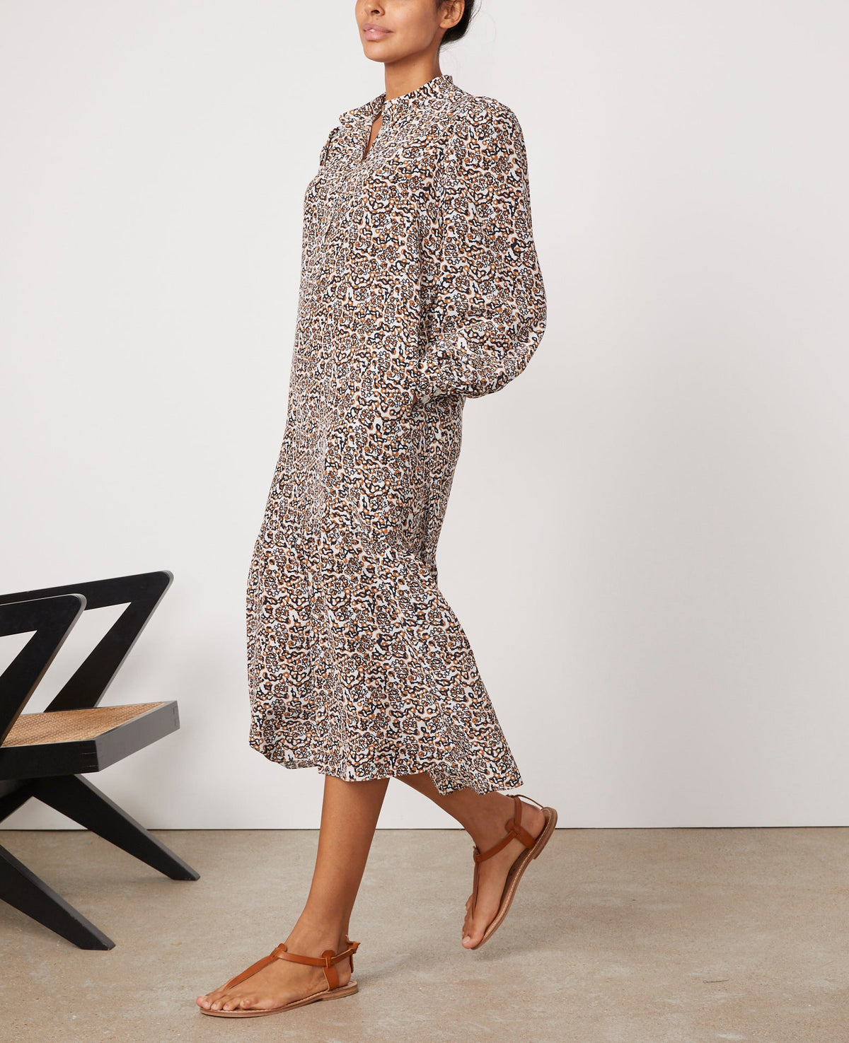 ECRU/BROWN/BLACK // ROBE JUDIE