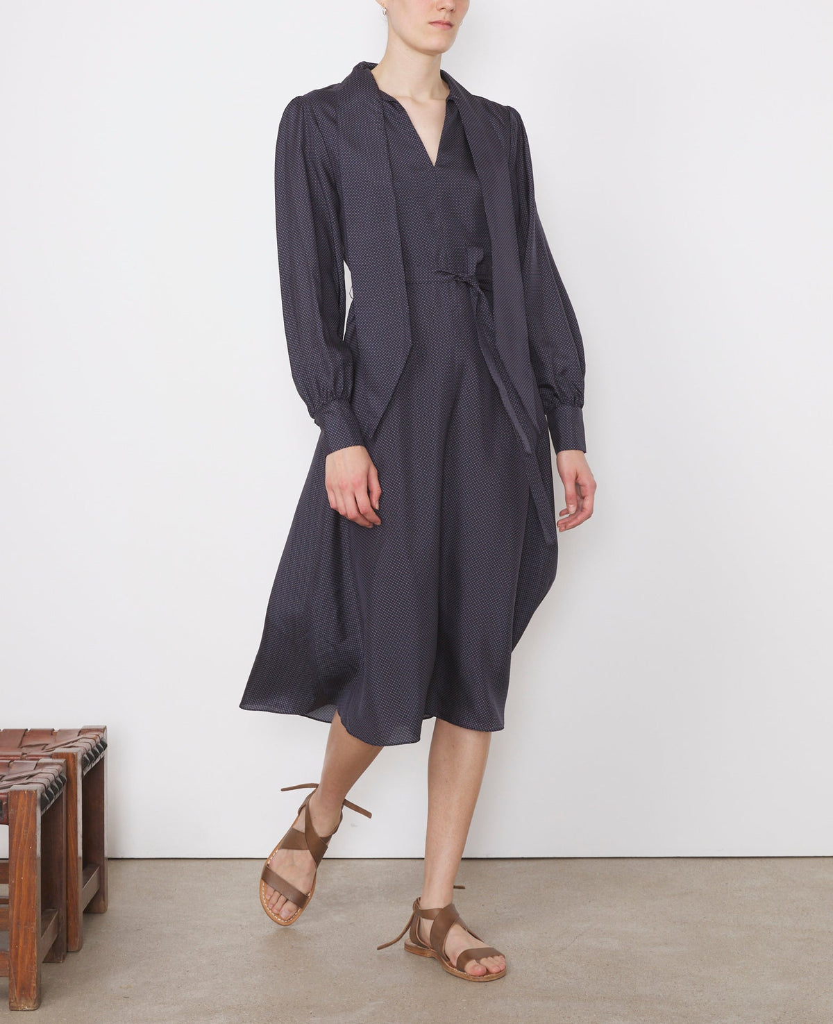 NAVY/WHITE // Robe Sybille