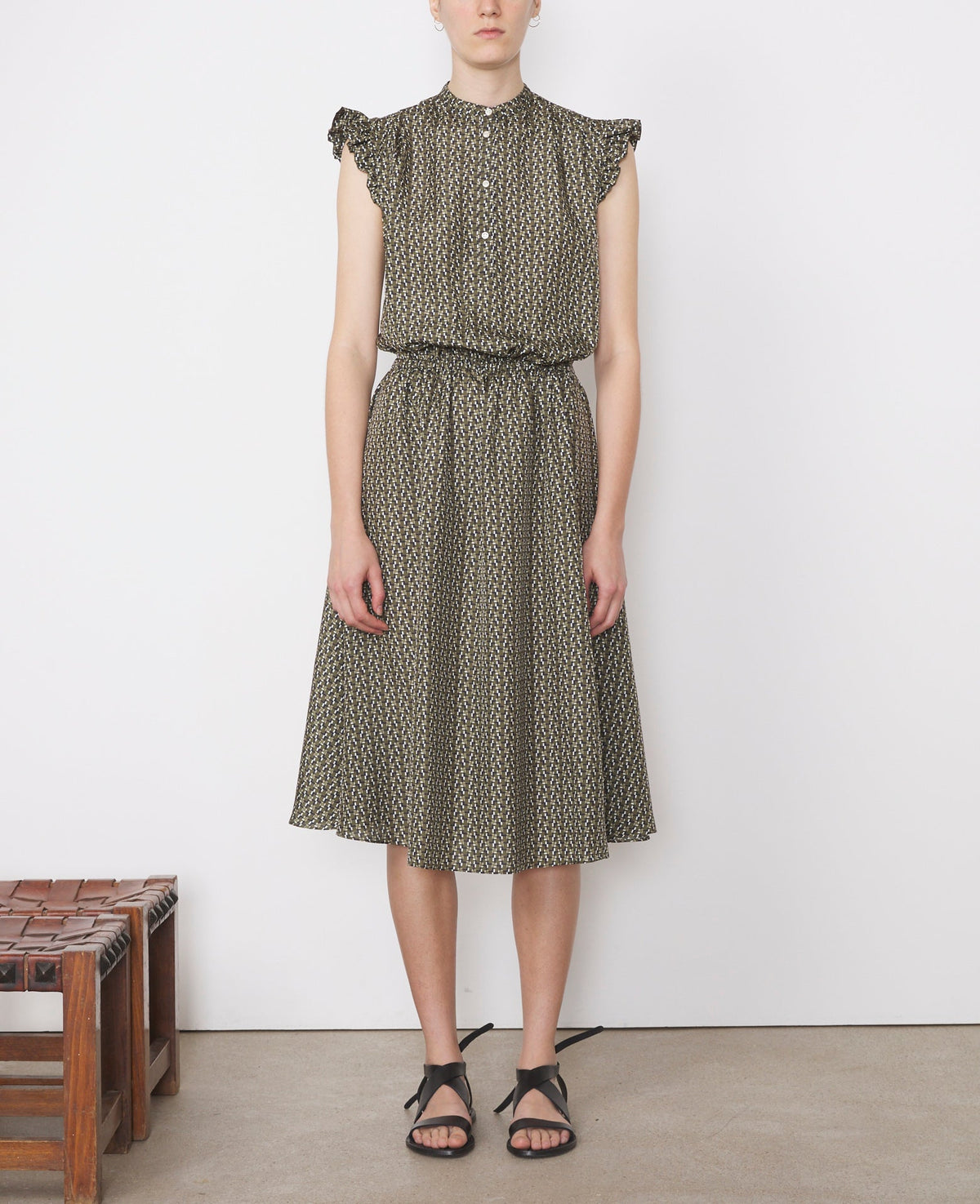OLIVE/NAVY/ECRU // Robe Alexane