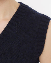 NAVY/ECRU // Pull sans manche Aurora