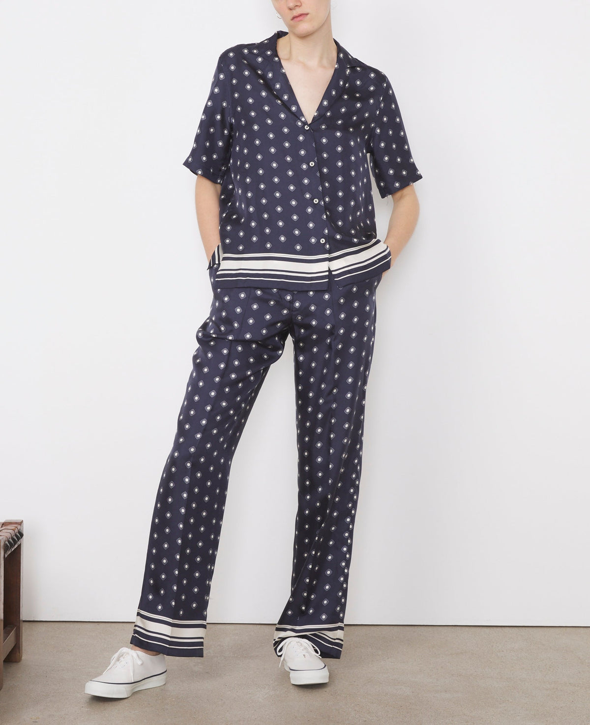 NAVY/ECRU // Chemise New Christelle