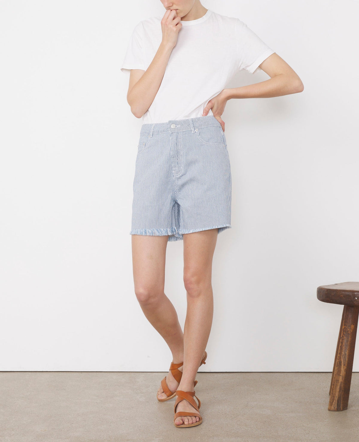 WHITE/INDIGO // Short Alexandra