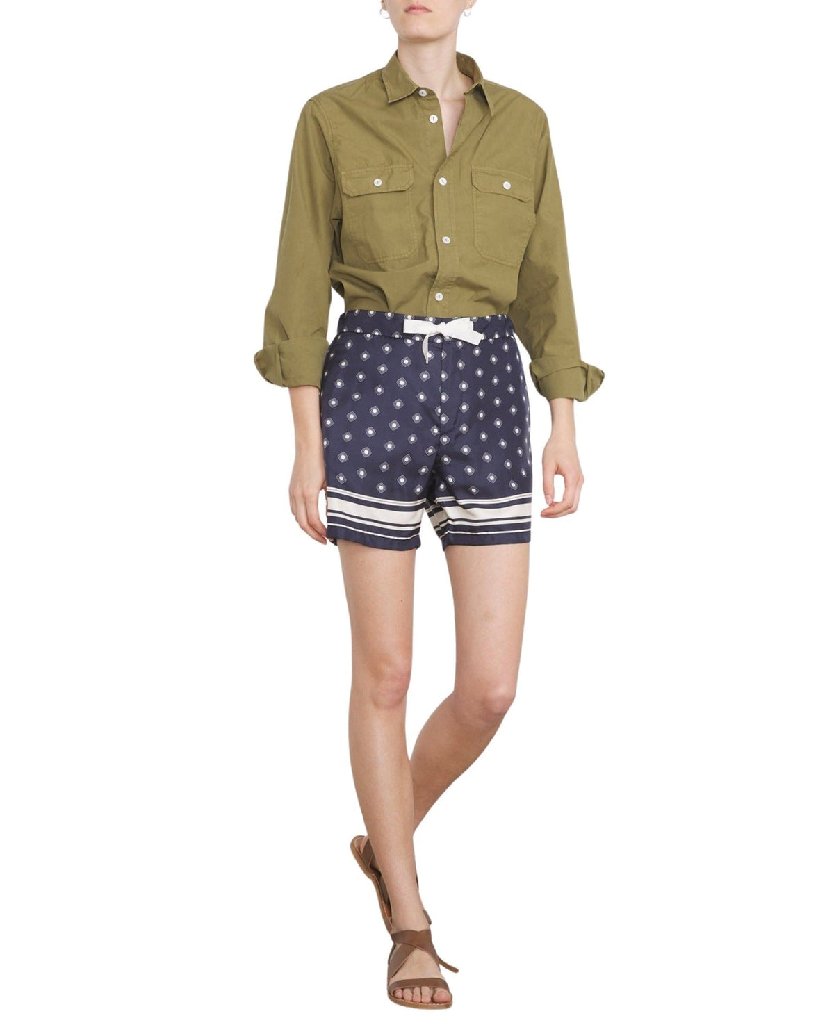 NAVY/ECRU // Short Martha