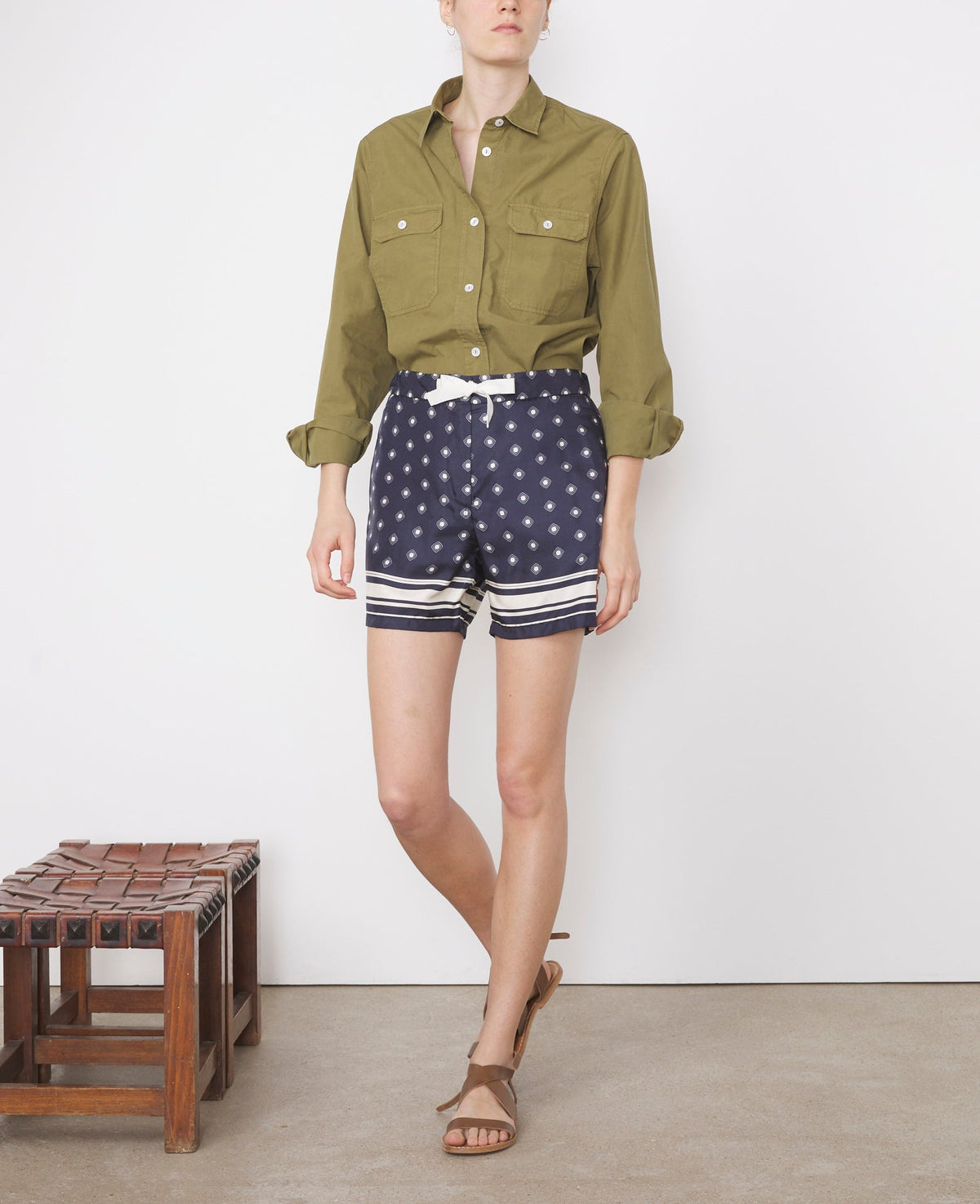 NAVY/ECRU // Short Martha