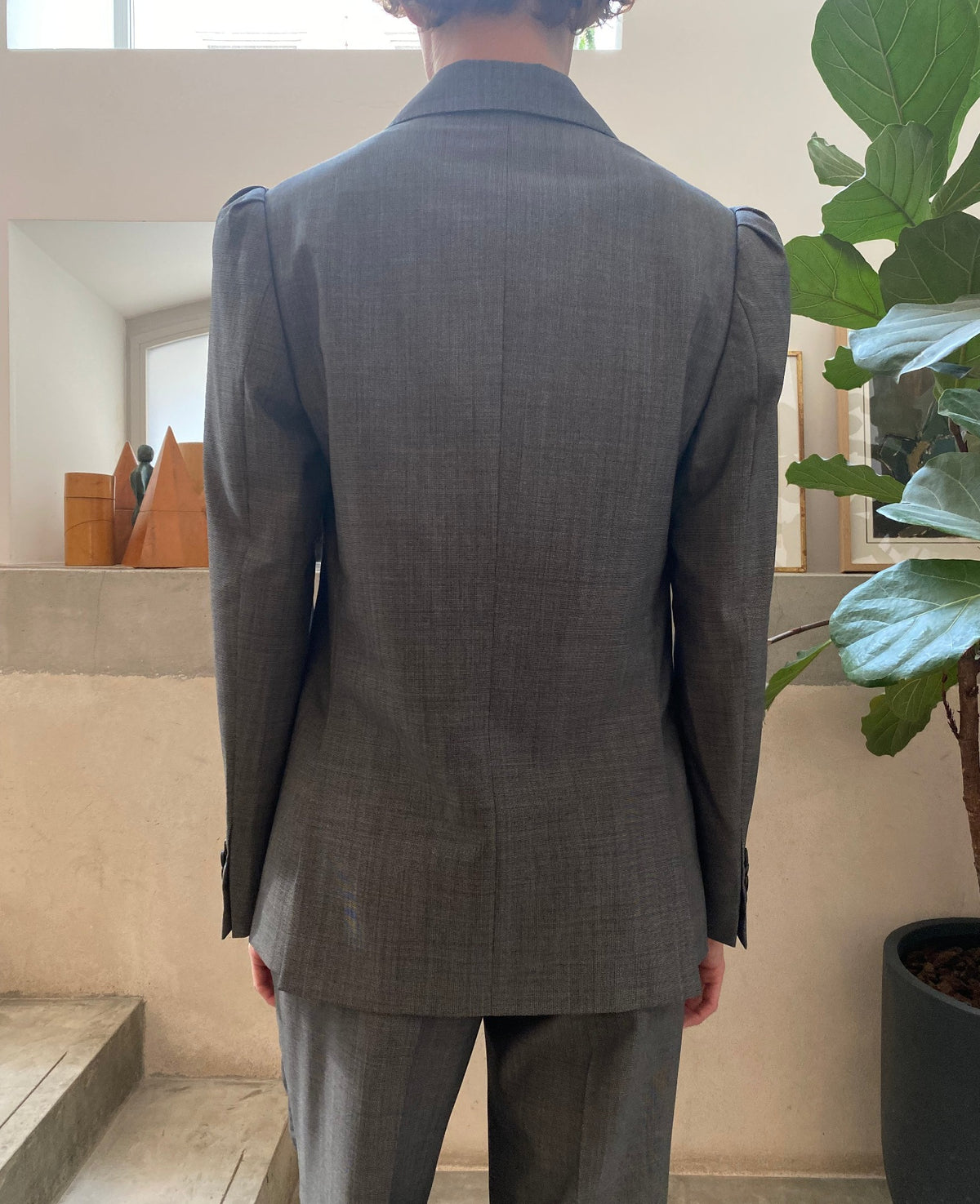 160 // Veste Albane en laine - Ecru & Black