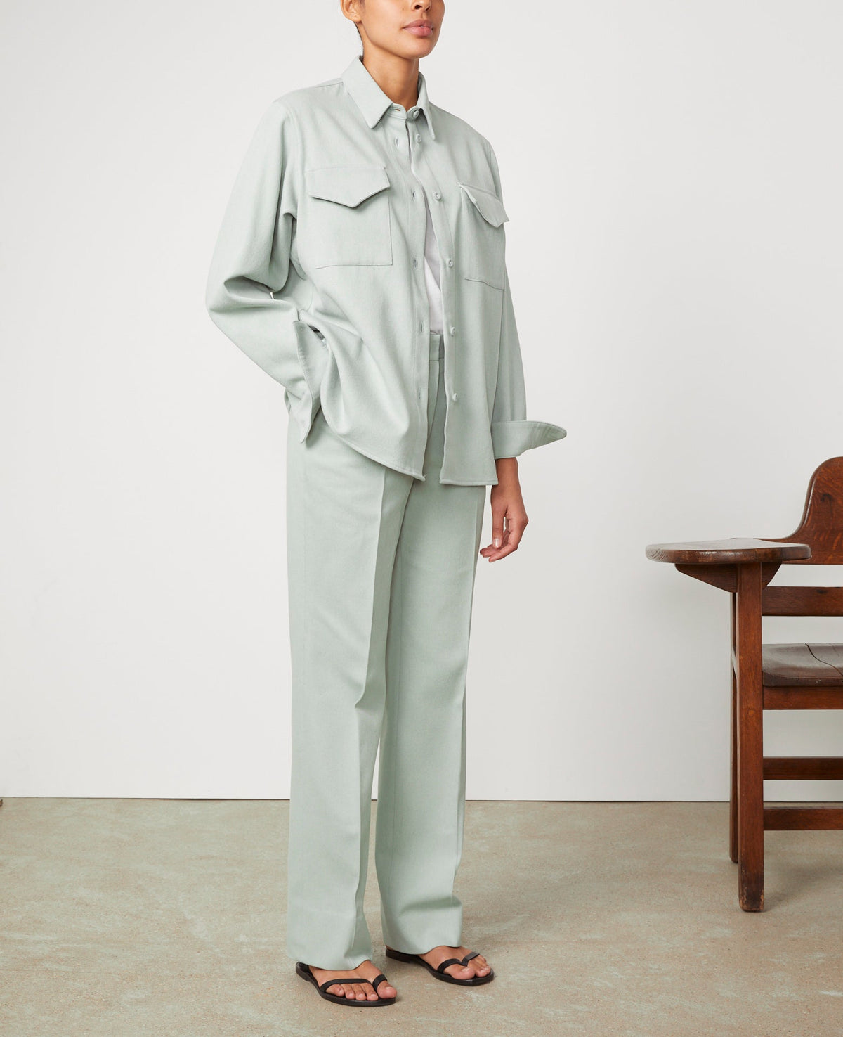 PALE GREEN // Pantalon Lorine