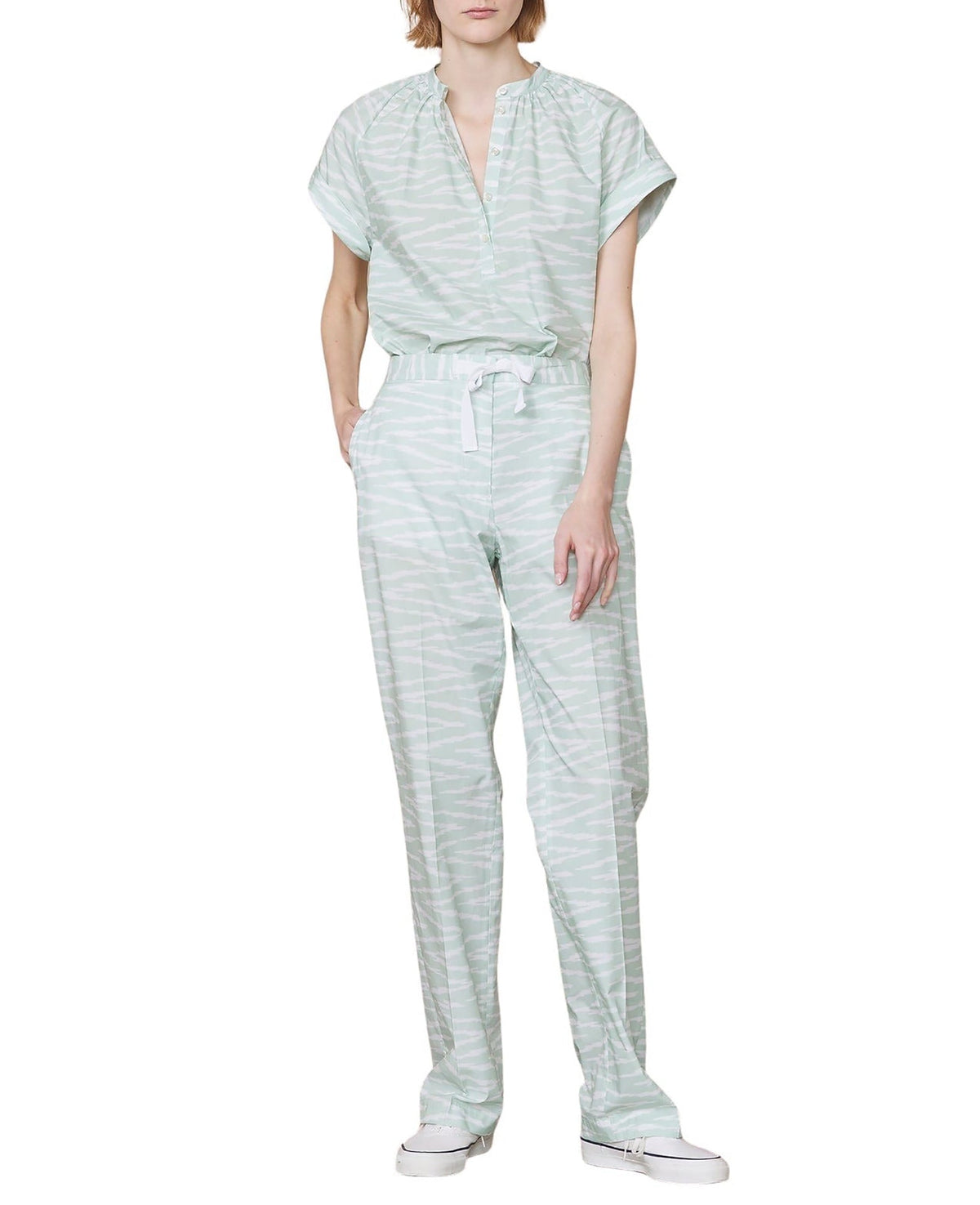 WHITE/MINT // Pantalon Magali