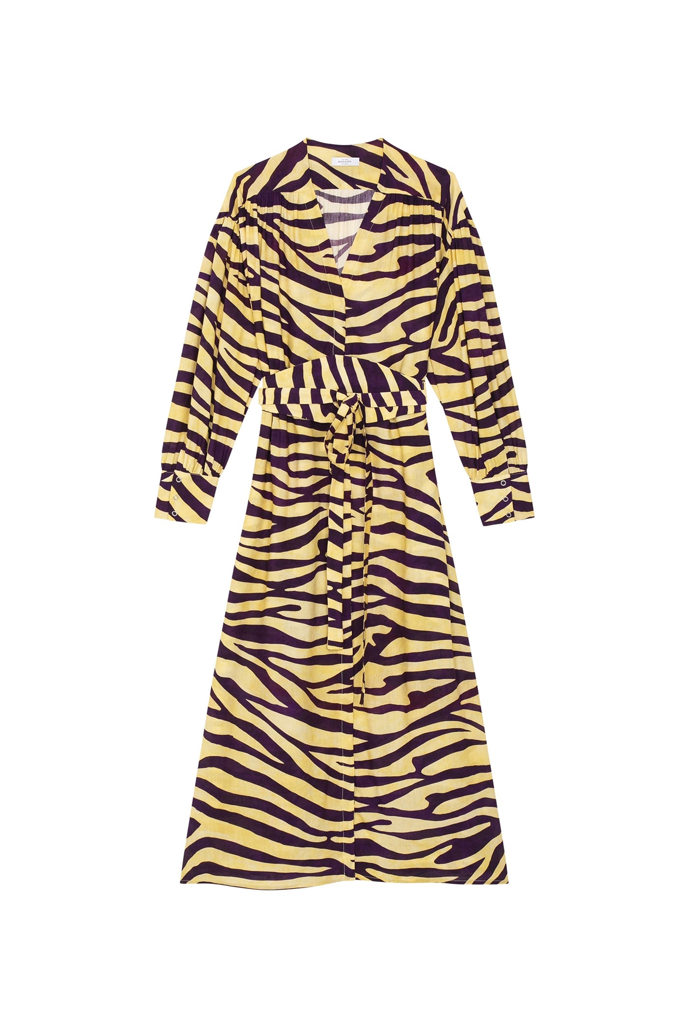 Robe midi Julian en lin mélangé - Soleil