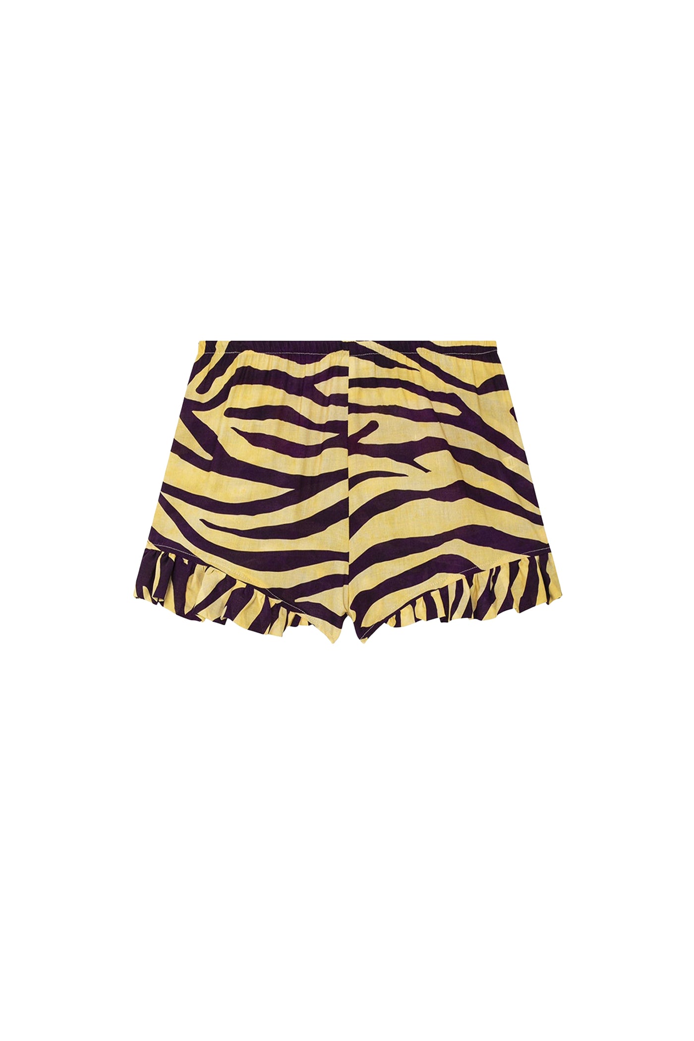 Short Rod à effet zèbre en lin mélangé - Soleil