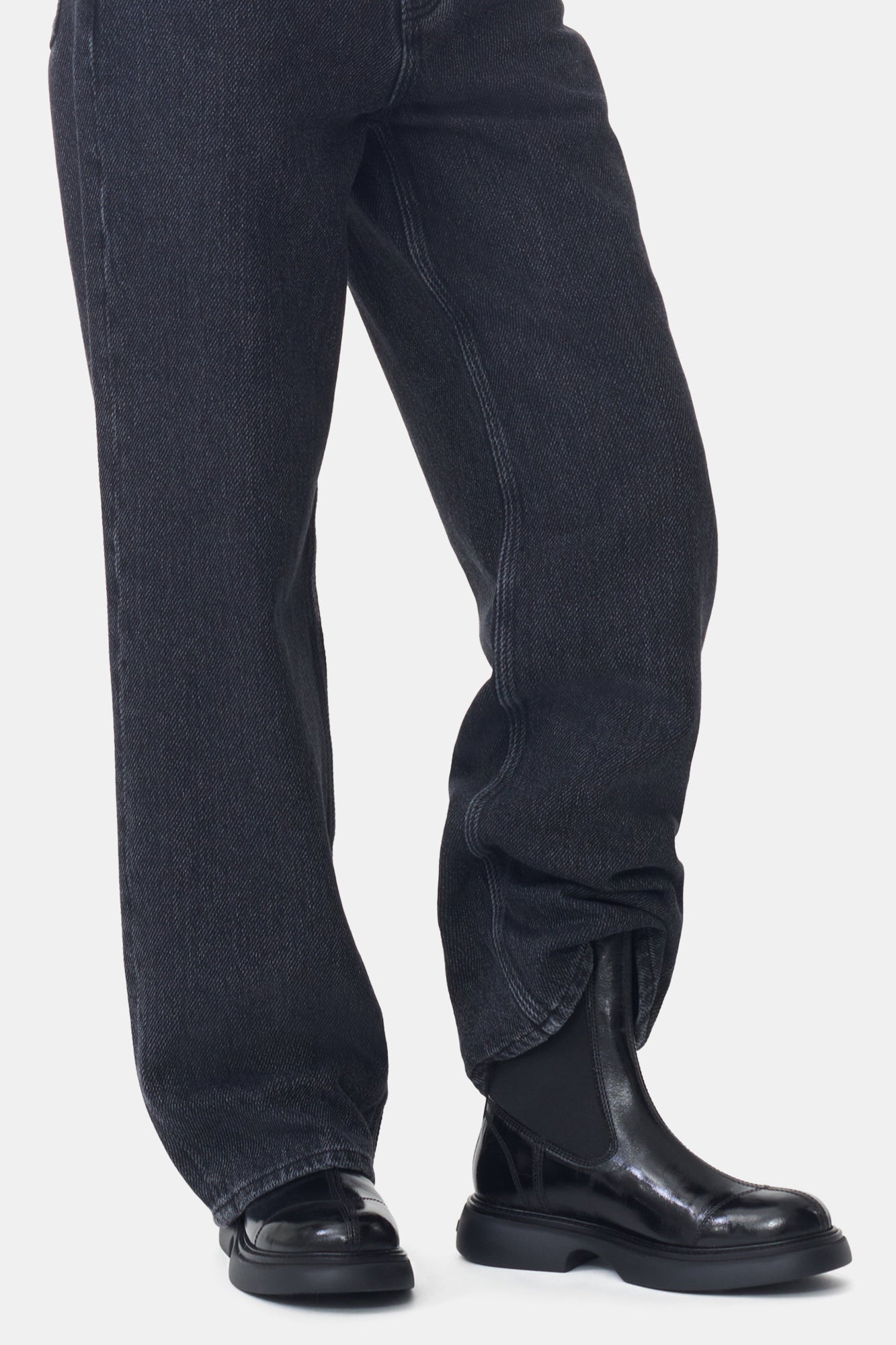 Bottines Chelsea mi hautes à boucles - Black