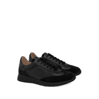 Sneakers Grand Prix en cuir grainé - Noir