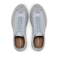 Sneakers Grand Prix en cuir lisse - Gris Clair