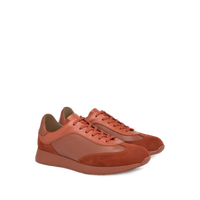 Sneakers Grand Prix en cuir grainé - Crimson