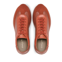 Grand Prix trainers in grained leather - Crimson