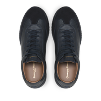 Sneakers Grand Prix en cuir grainé - Bleu