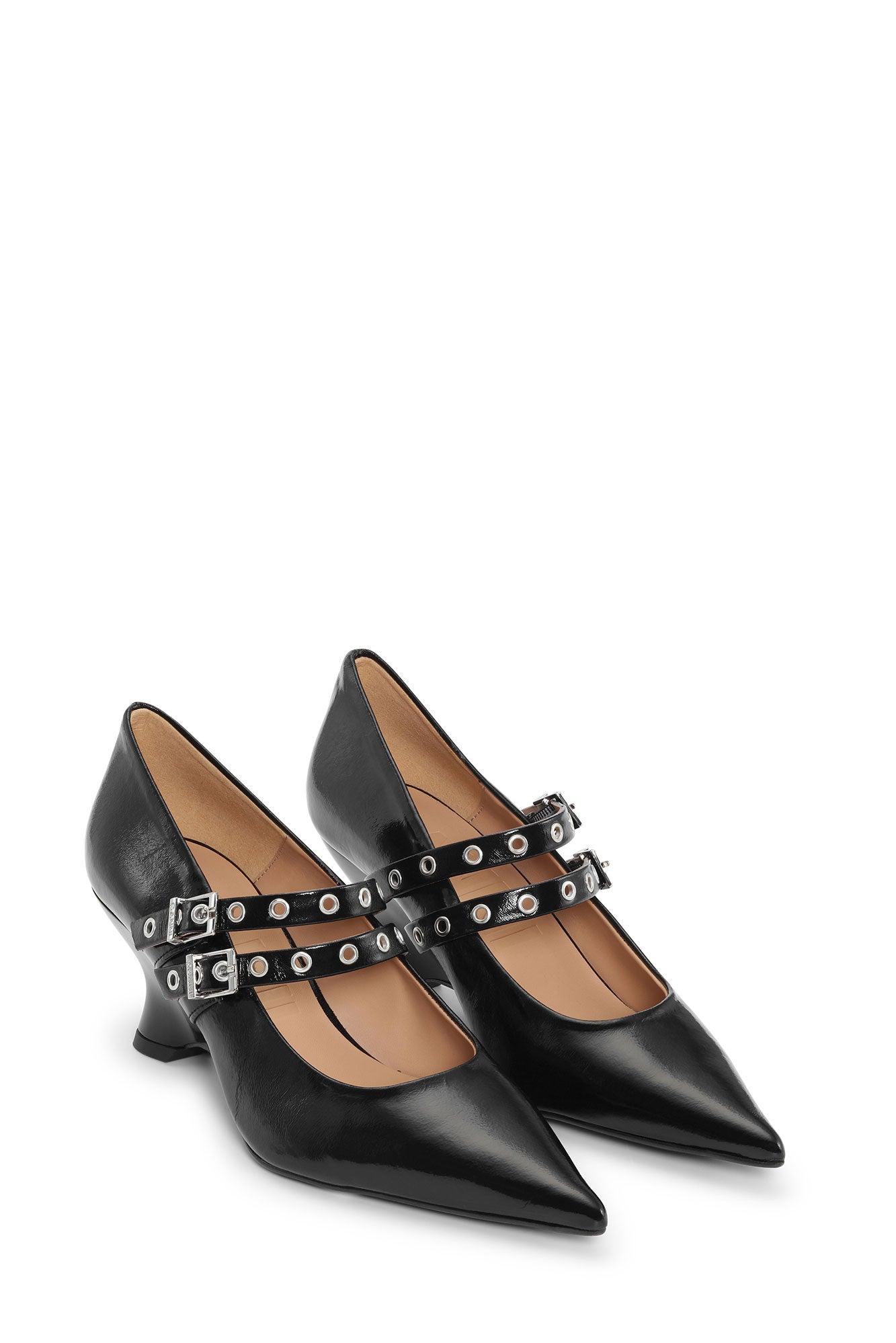 Escarpins Eyelets Low Wedge - Black