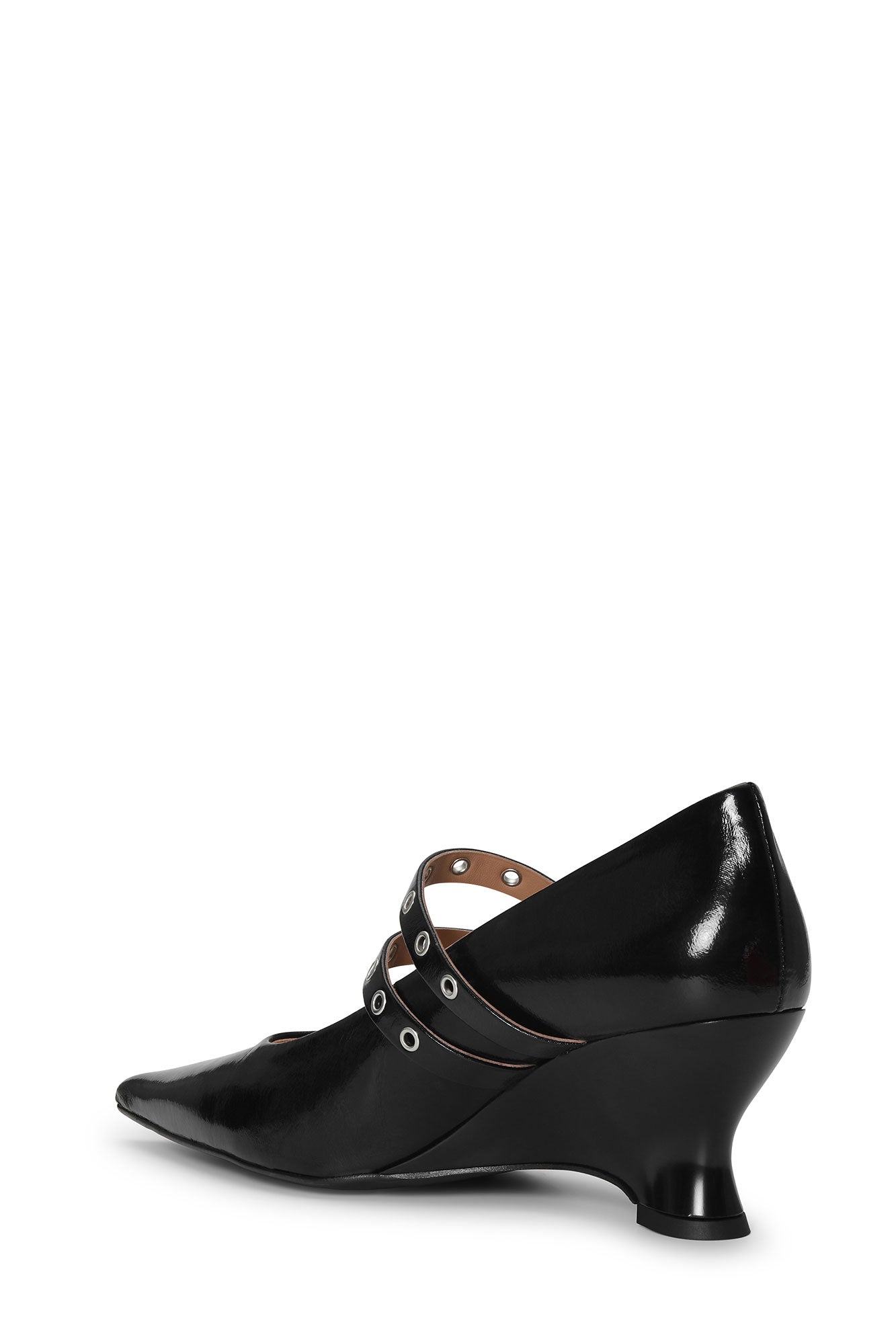 Escarpins Eyelets Low Wedge - Black
