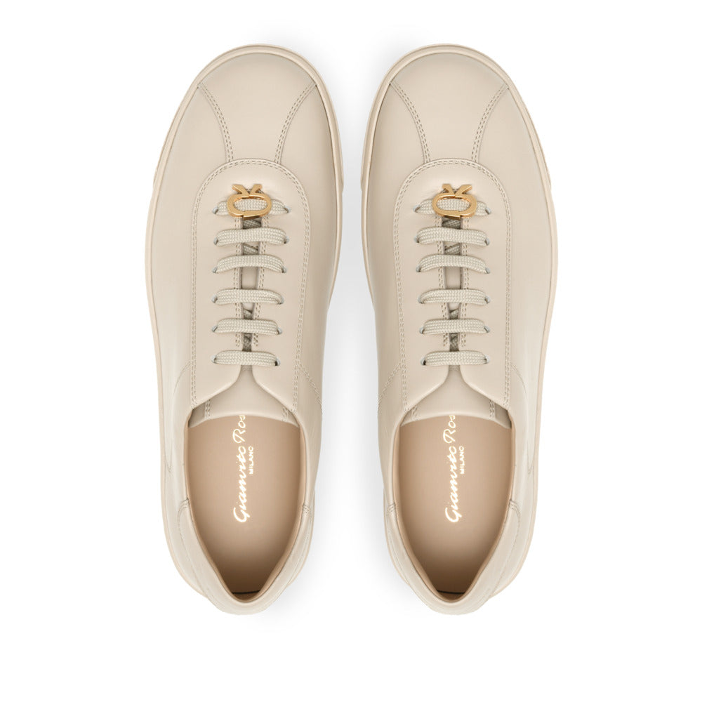Baskets Ribbon en cuir lisse - Neutre
