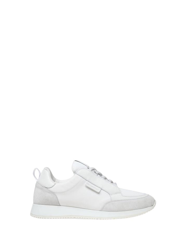 Sneakers Powell en cuir lisse - Blanc