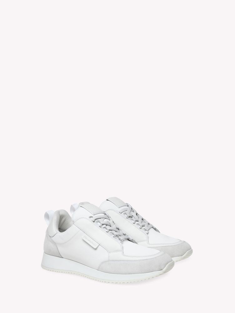 Sneakers Powell en cuir lisse - Blanc