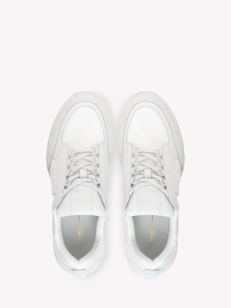 Sneakers Powell en cuir lisse - Blanc