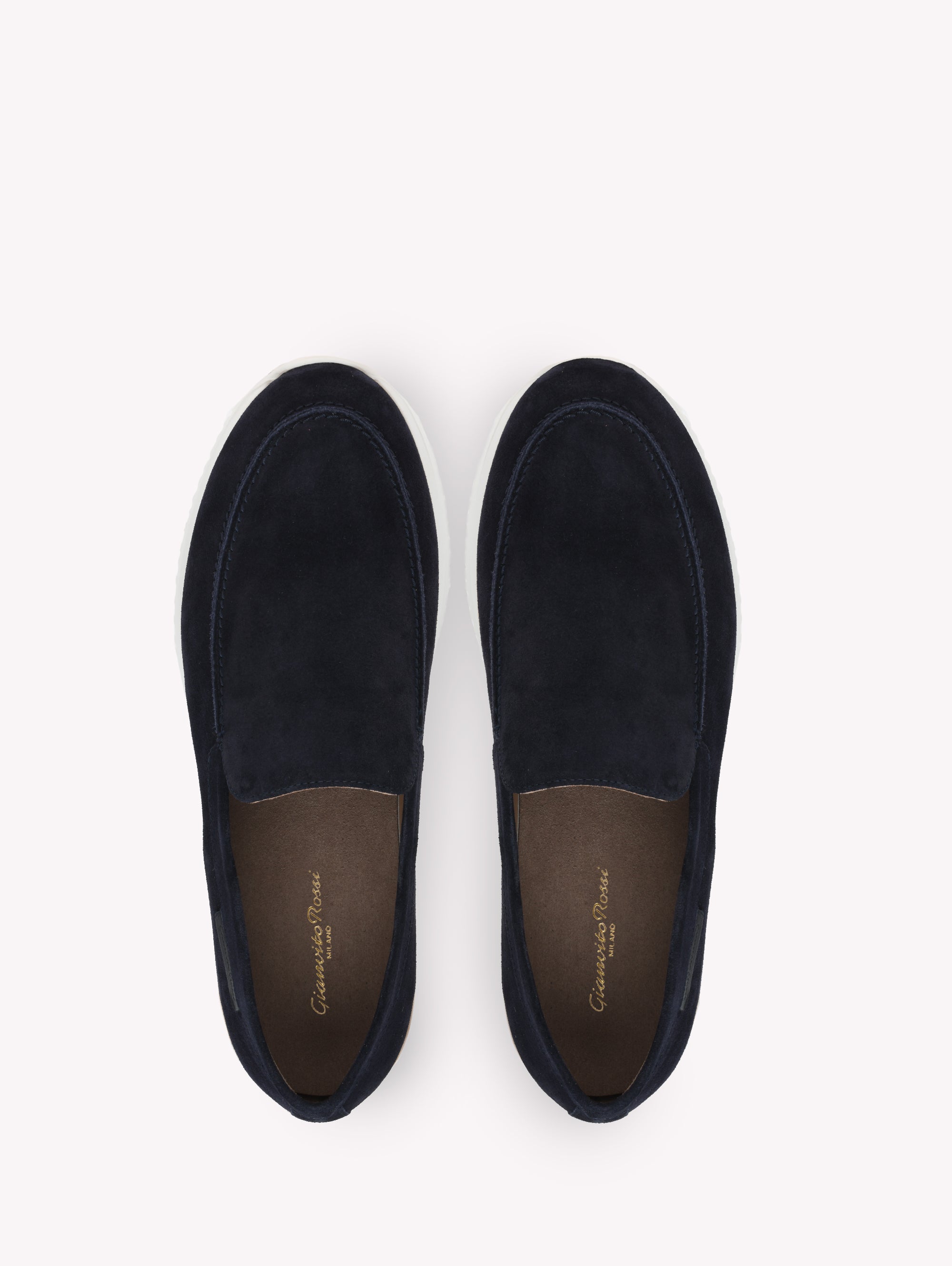 Sneakers Yachtclub en daim - Bleu