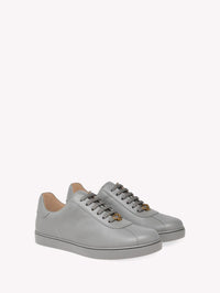 Baskets Ribbon en cuir lisse - Gris