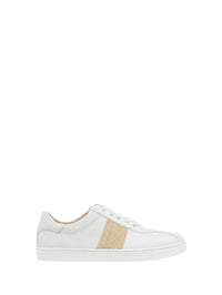 Baskets Danielle en cuir lisse - Blanc