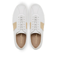Baskets Danielle en cuir lisse - Blanc