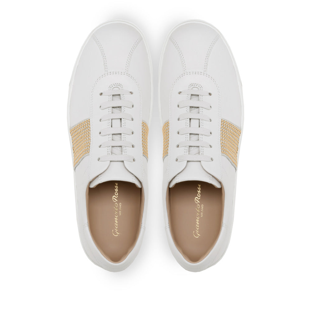 Baskets Danielle en cuir lisse - Blanc