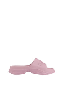 Mules avec logo en relief - Chalk Pink