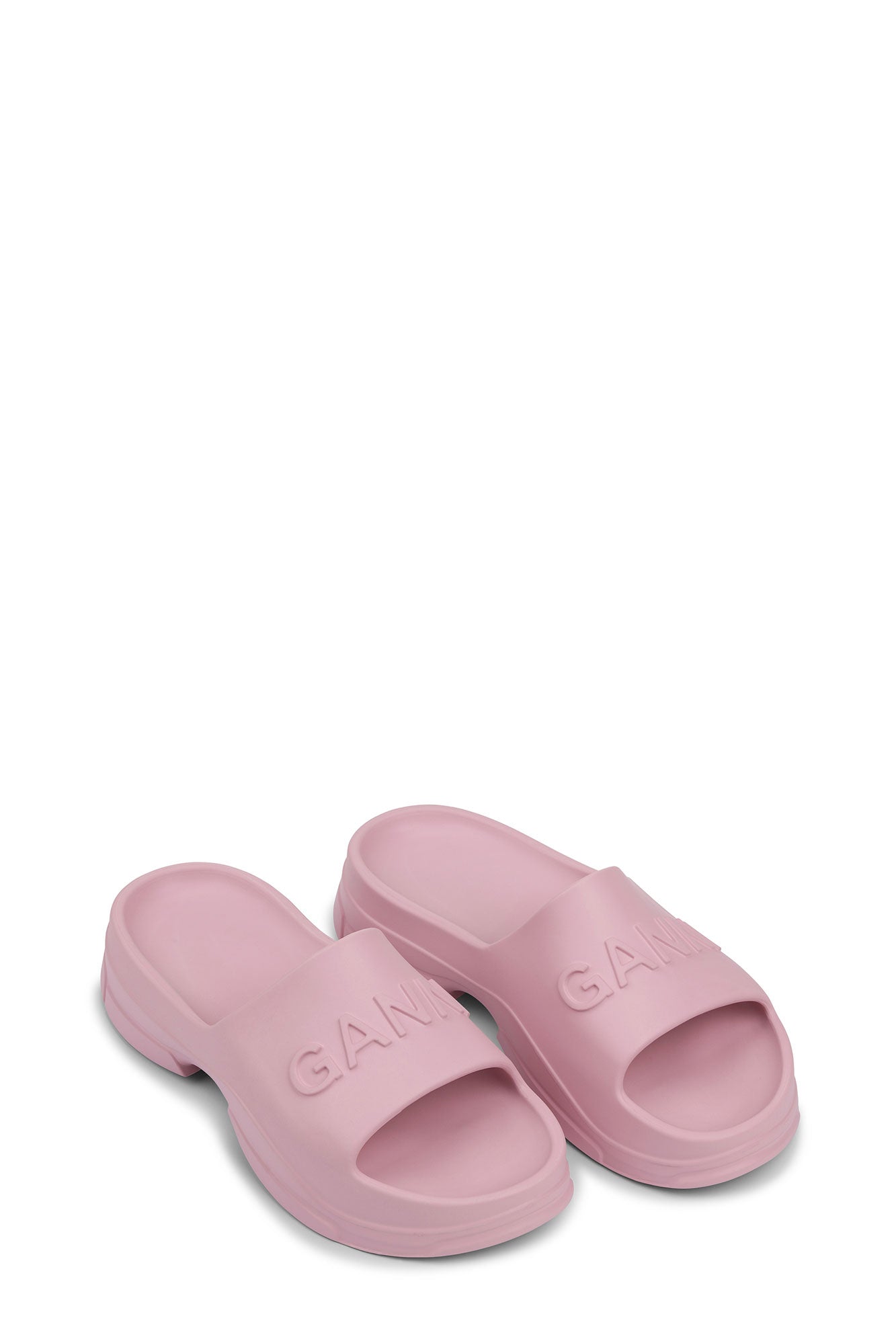 Mules avec logo en relief - Chalk Pink