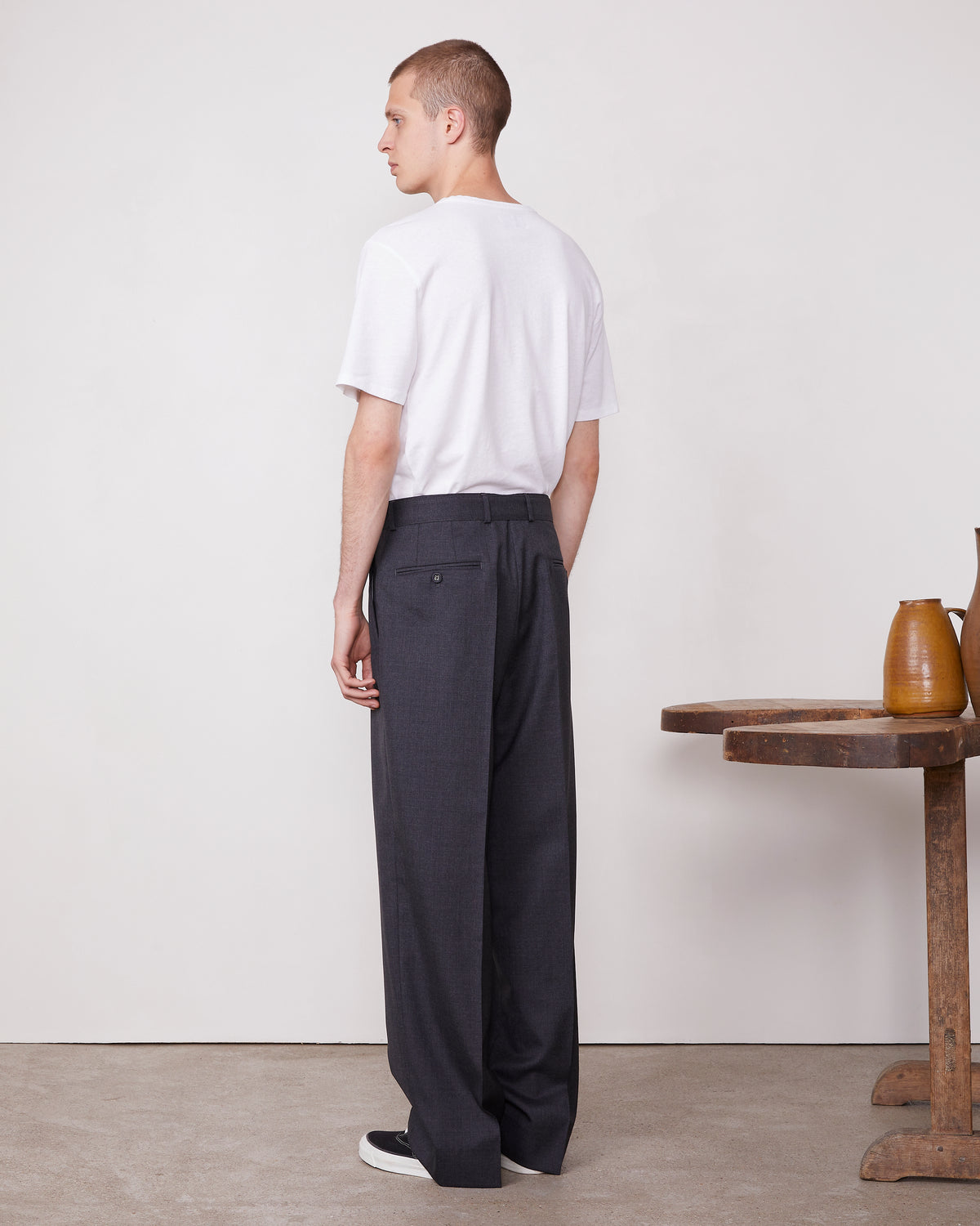 Pantalon Nash en laine - Dark grey