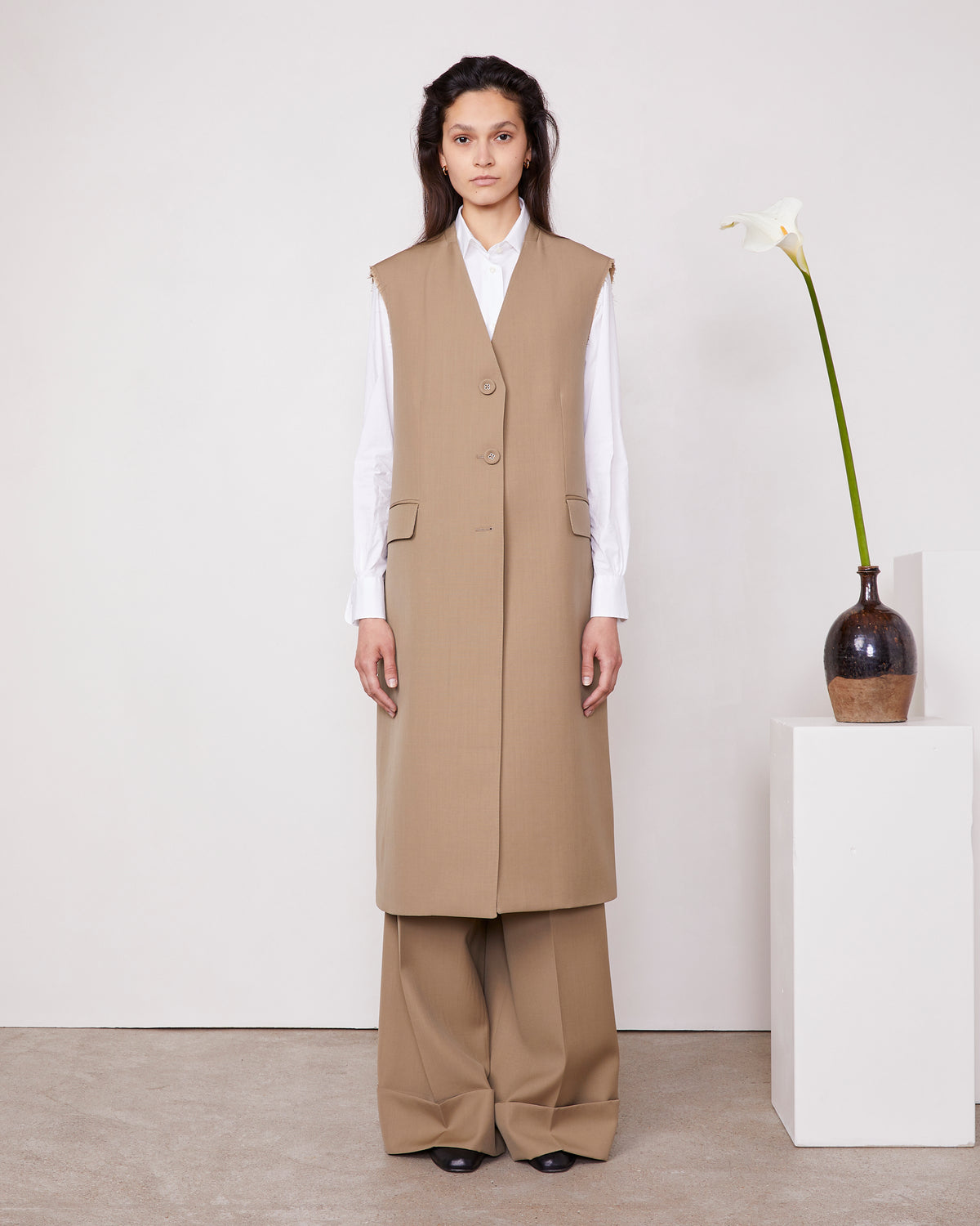 Manteau Hyto en laine - Khaki