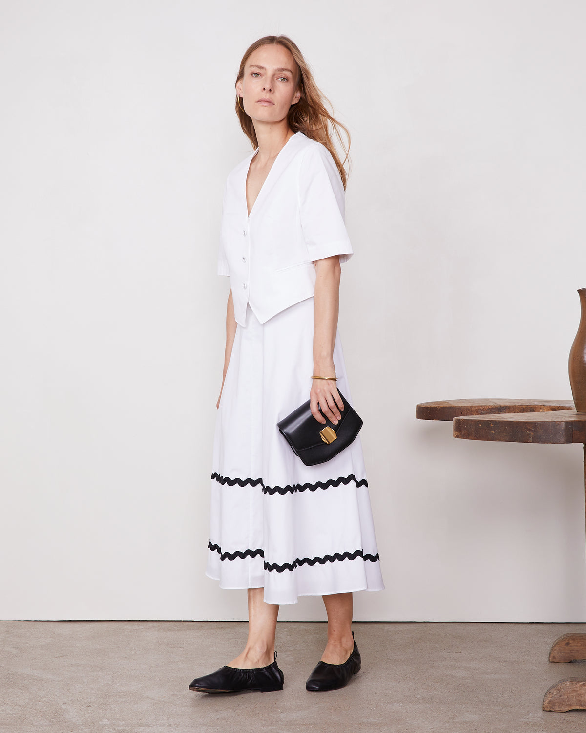 Gilet Lubena en coton - White