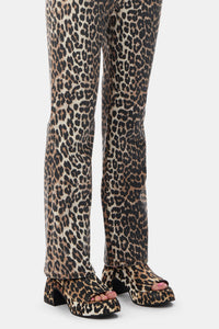 Sabots imprimés en satin - Leopard