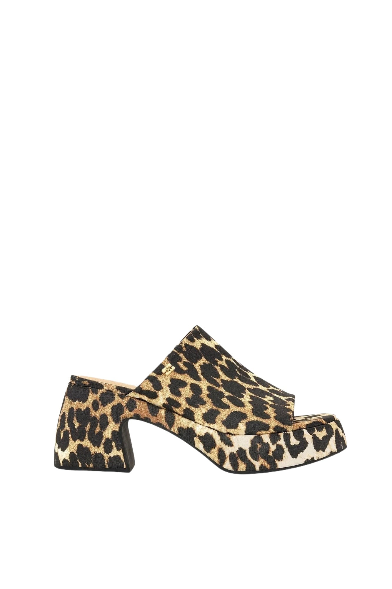 Sabots imprimés en satin - Leopard