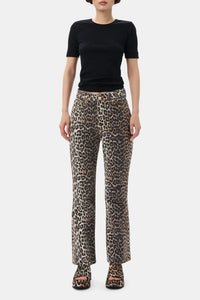 Sabots imprimés en satin - Leopard