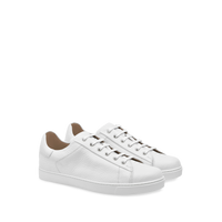 Sneakers Low Top en cuir grainé - Blanc