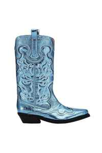 Bottes Western brodées - Blue Curacao