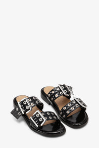 Sandales avec boucles à deux sangles - Black